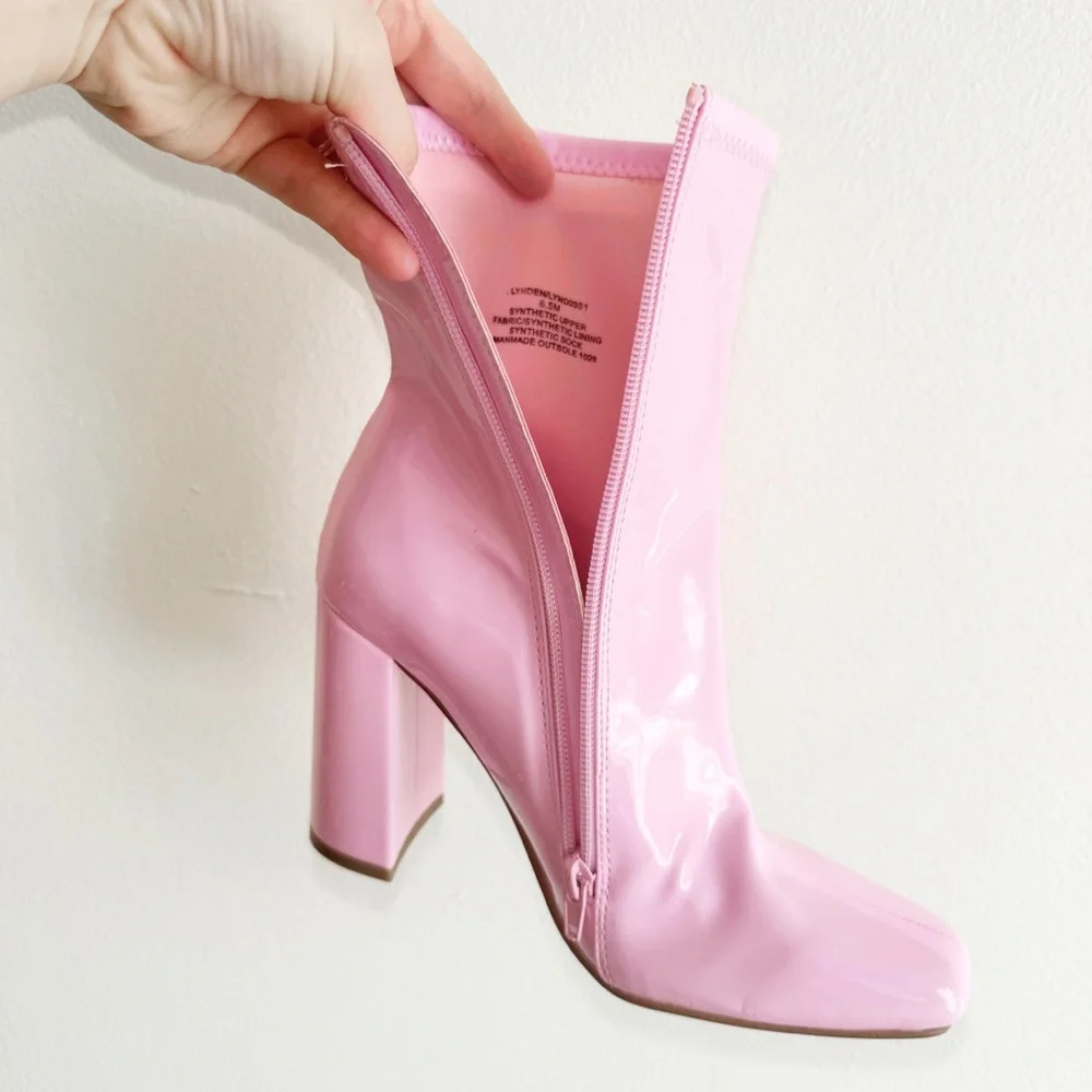 Pink Steve Madden pleather boots women’s 6.5 - Picture 6 of 6